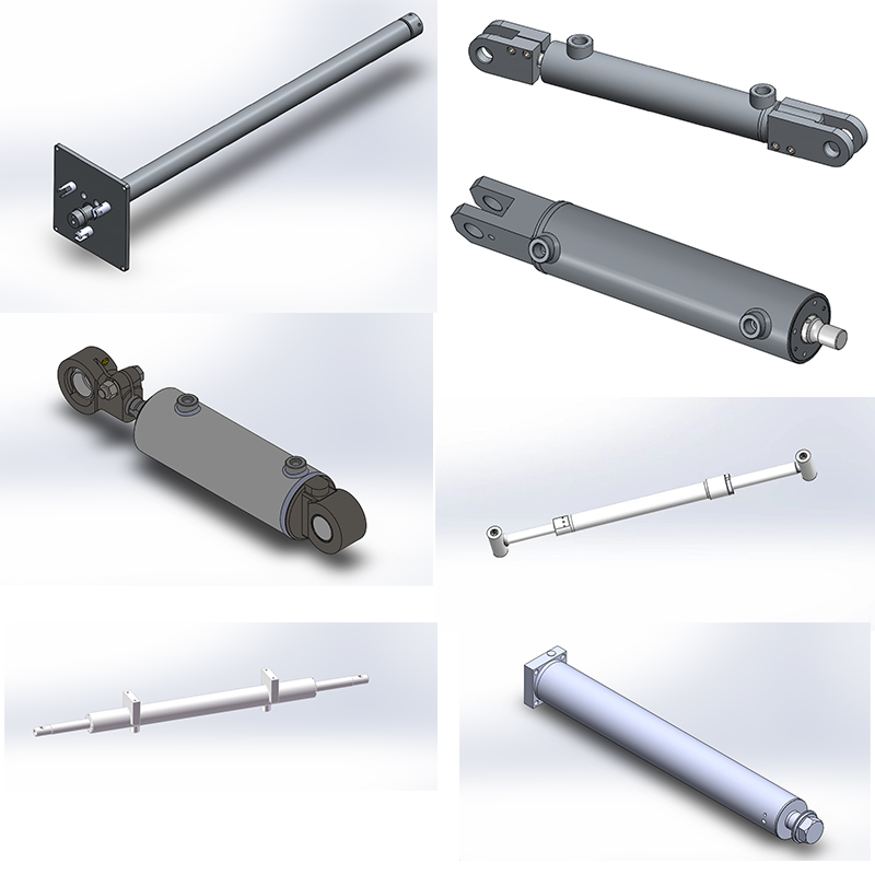 Support Customization No Standard Hydraulic Cylinder for Industrial Vehicle Forklift Tilt  Press  Tipper  Telescopic