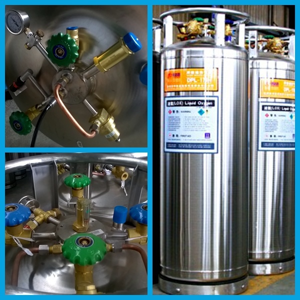 150L-450L Vertical Liquid Oxygen and Nitrogen Dewar Cylinder Cryogenic Tank