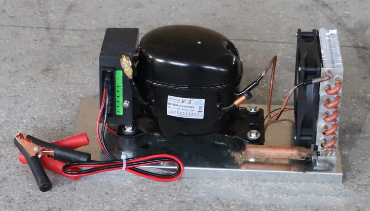 DC Mini Compressor Condensing Unit BD25HC Micro Air Chiller R134a 12V24V Air Conditioner Refrigant
