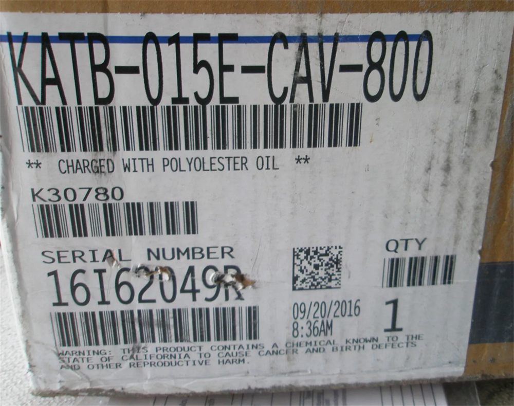 Copeland  KATB-015E-CAV HFC R-404A 60Hz 1- Phase 208/230 V Extra-Low Temperature COMPRESSOR