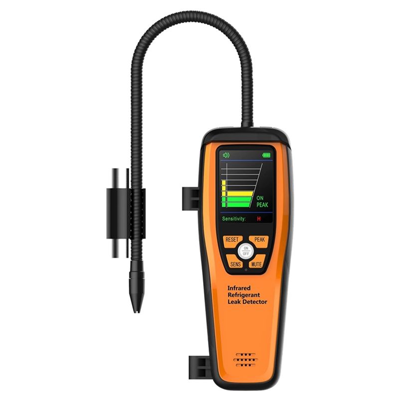 HVAC Refrigerant Leak Detector 10 Yrs Infrared Sensor Life Air Conditioning Detection, Automotive Gas Finder, ILD-200