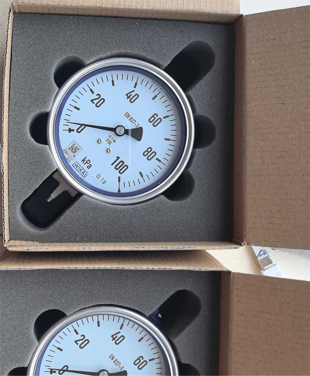 Differential pressure gauge with integrated working pressure indication and micro switch Model DPG40 Wika