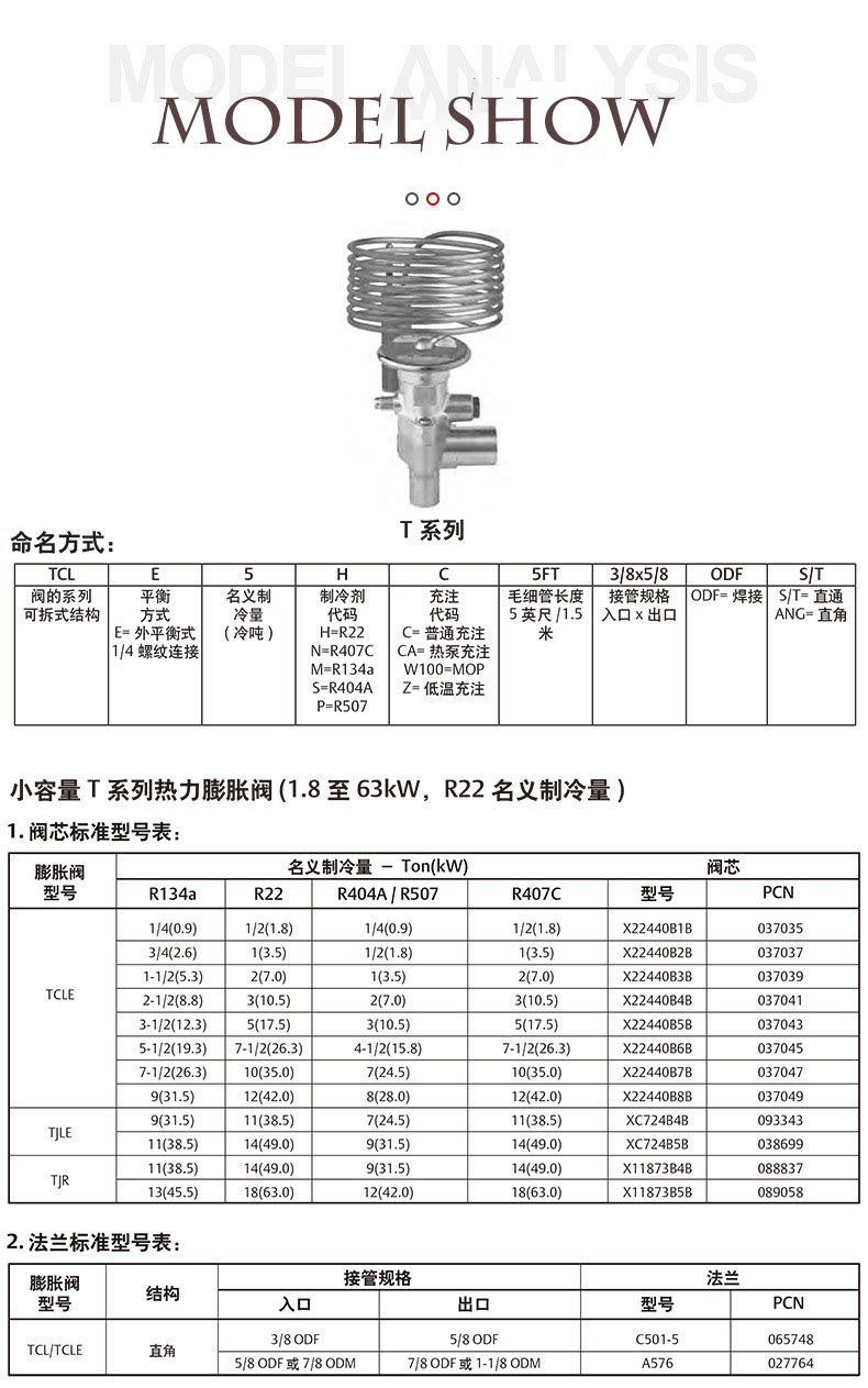 New in Stock Thermostatic Expansion Valve TCLE 10 HCA TCLE 5 HCA TCLE 12HCA R410A for Refrigeration Parts