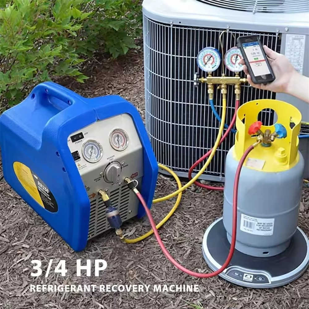 HVAC  Gas Refrigerant Recovery Machine Air Conditioner Single Cylinder AC Recovery Machine RR500