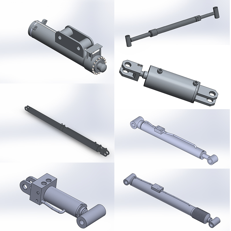 Support Customization No Standard Hydraulic Cylinder for Industrial Vehicle Forklift Tilt  Press  Tipper  Telescopic
