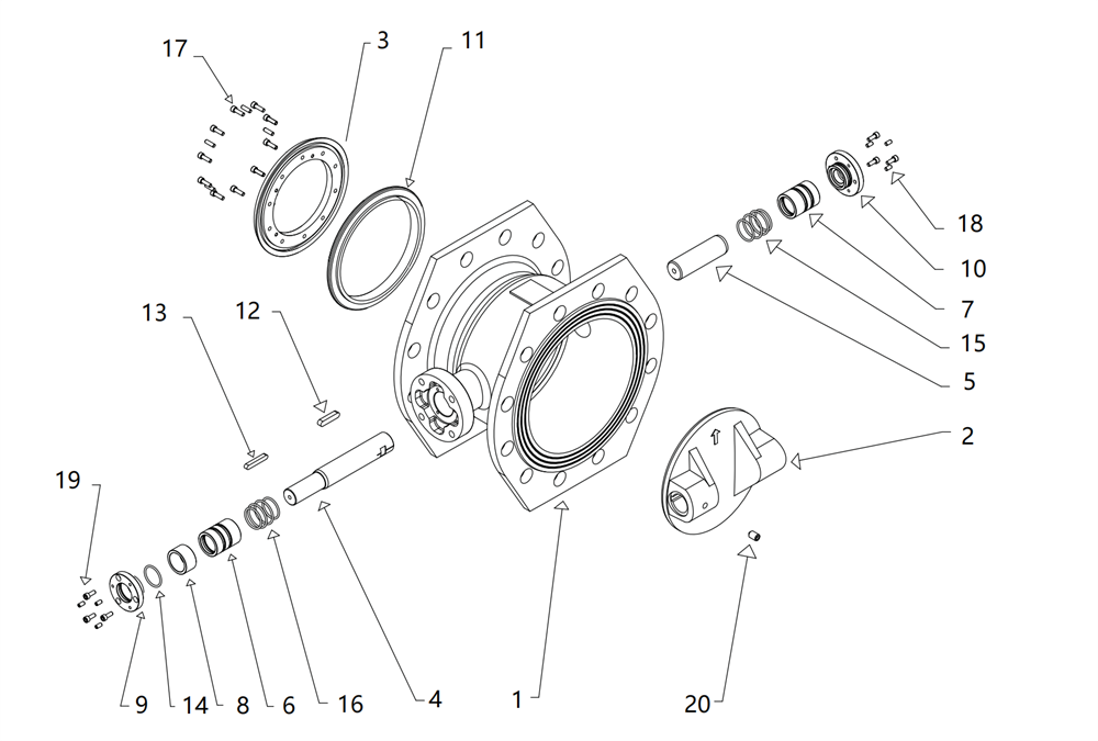 butterfly Valve  Compliant square Shaft End, sealed by Liner with Lever, Manual Gearbox, Pneumatic or Electric Actuator