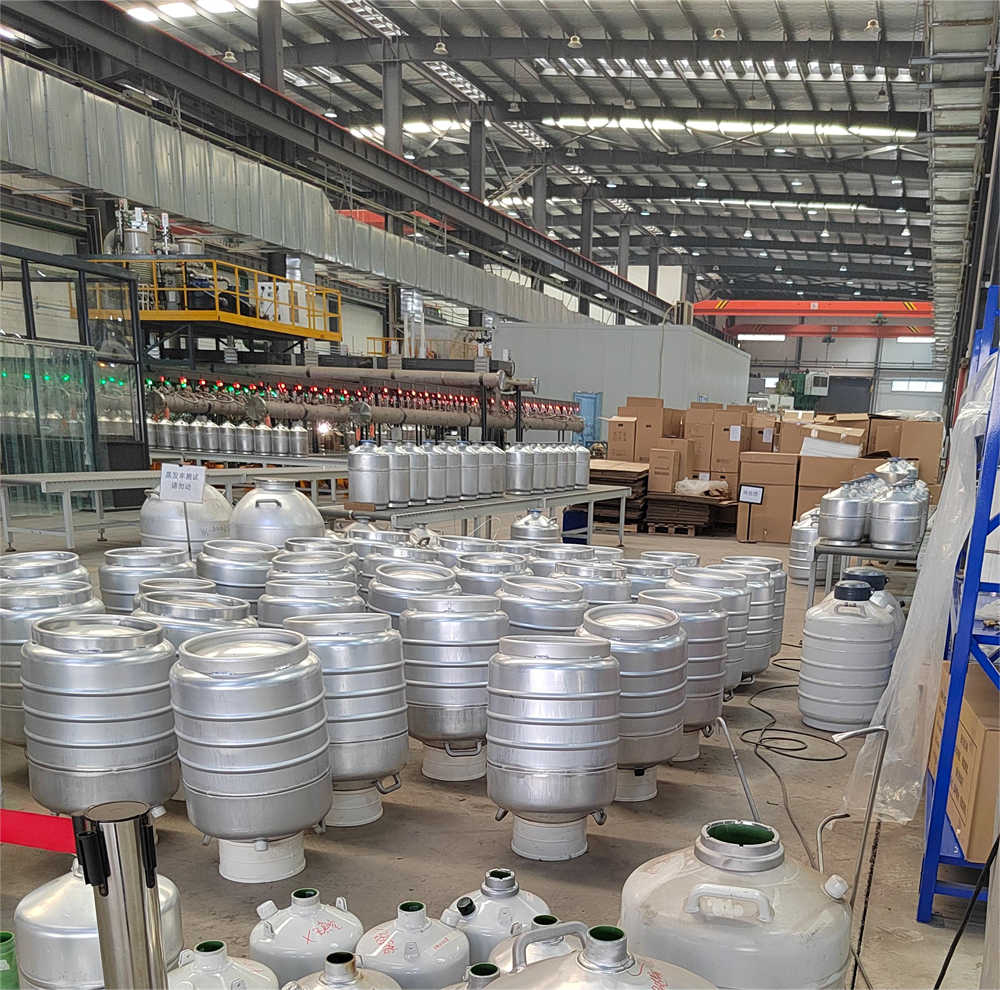 10 Liter  Cylinder Aluminum Dewar Cryo Tank Liquid Nitrogen Biological Storage Container for Laboratory