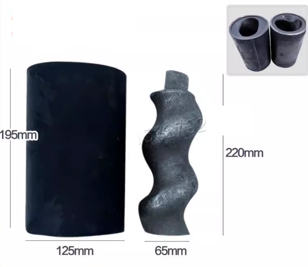 Plastering Machine Parts Screw Pump Rubber Stator Rotor