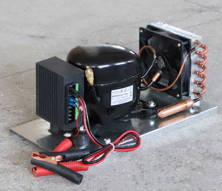 DC Mini Compressor Condensing Unit BD25HC Micro Air Chiller R134a 12V24V Air Conditioner Refrigant