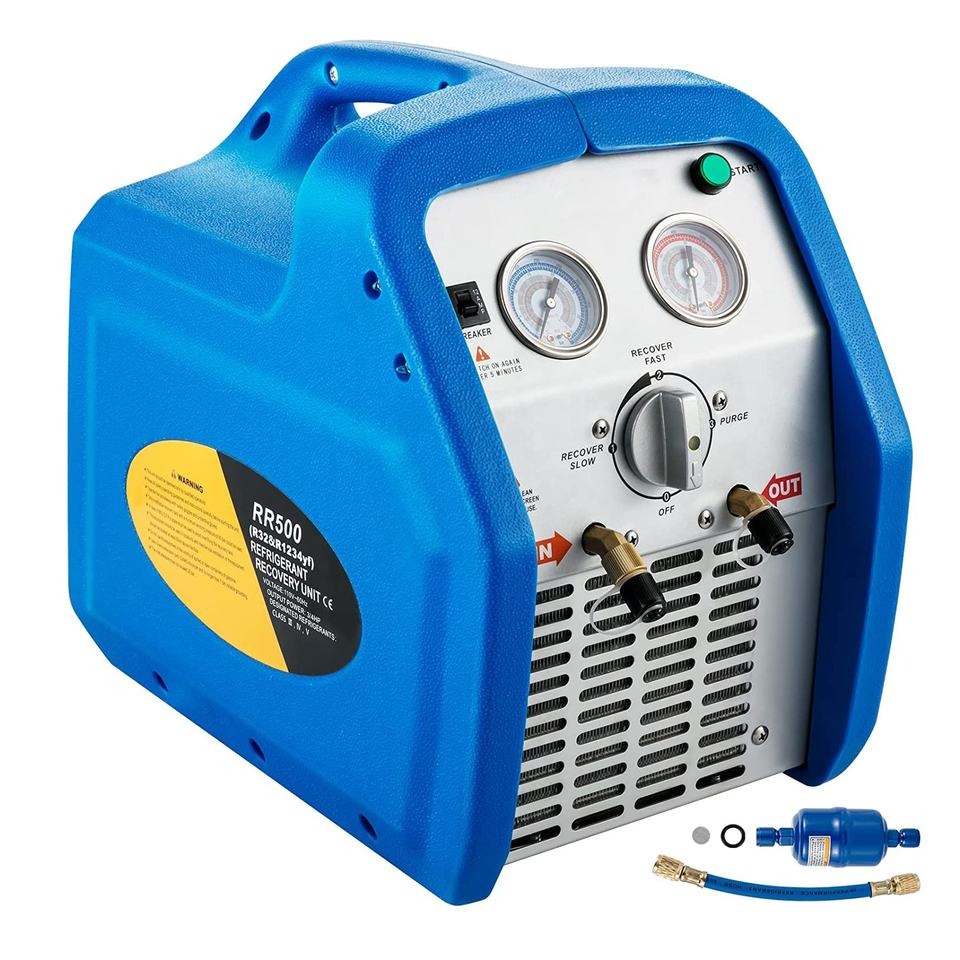 HVAC  Gas Refrigerant Recovery Machine Air Conditioner Single Cylinder AC Recovery Machine RR500