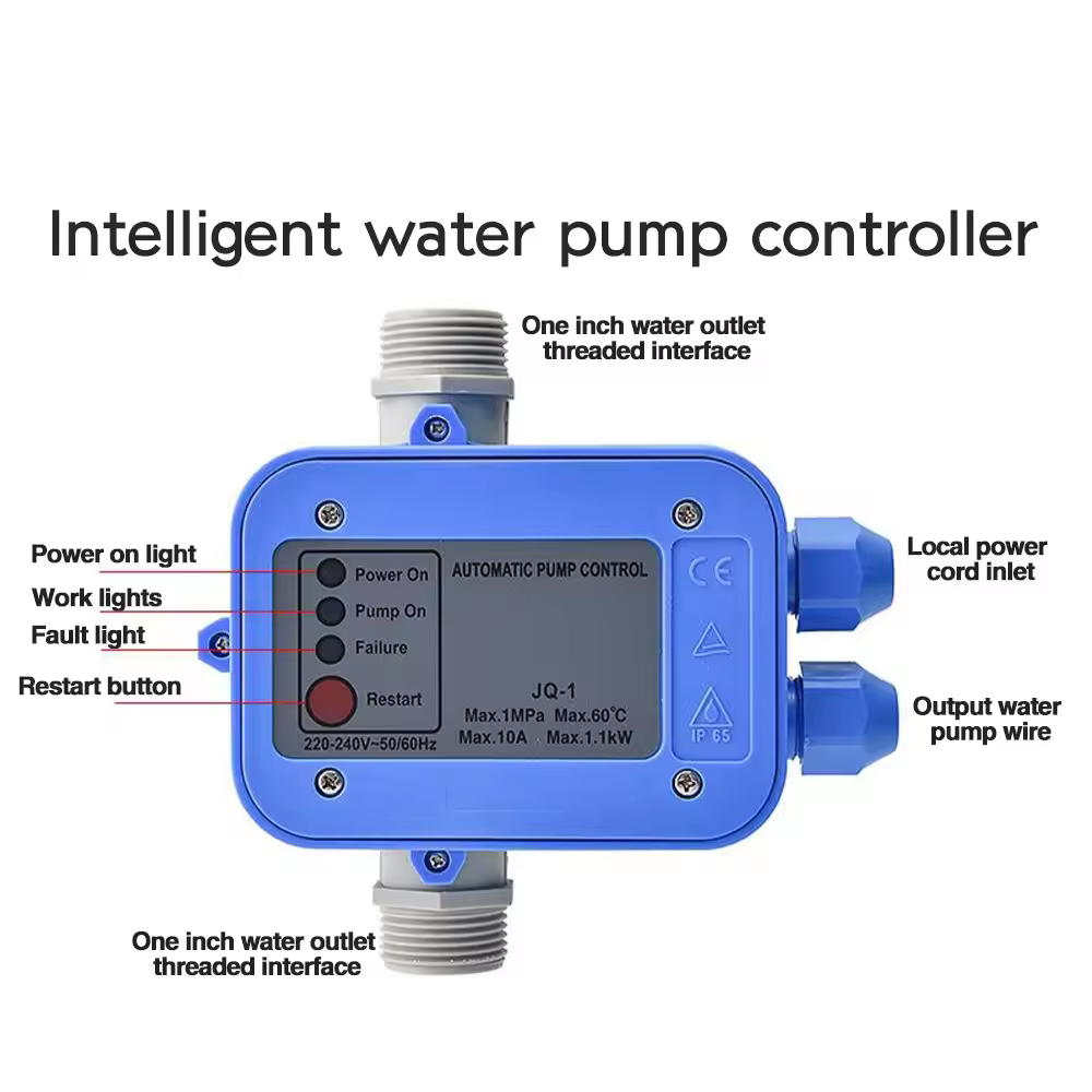 Water Pump Automatic Controller Hot Water Booster Pump Water Shortage Protection Electronic Automatic Pressure Switch