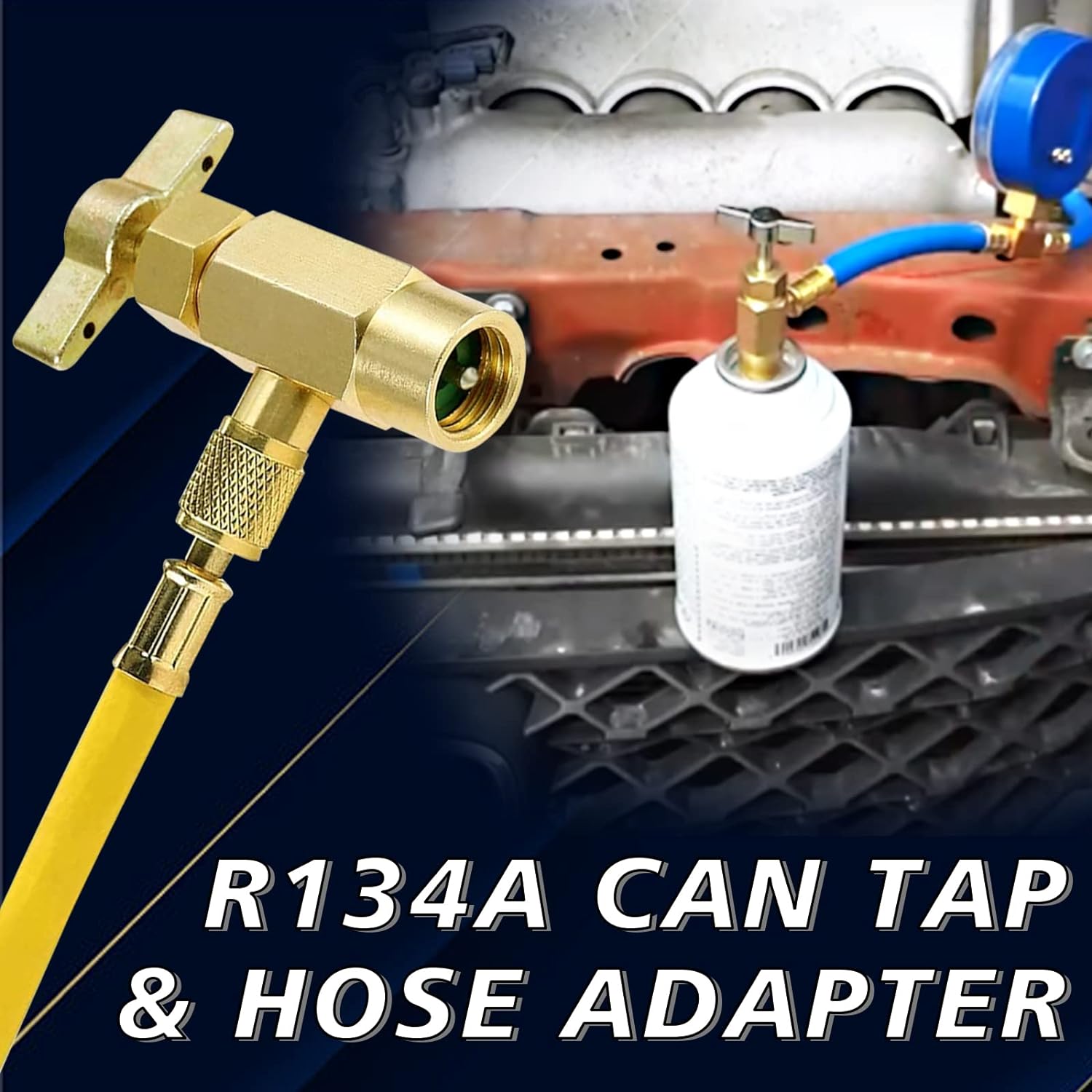 R134A Can Tap, R134A Self-Sealing and Puncture Style Refrigerant Can Tap Valves with Refrigerant Tank Adapters