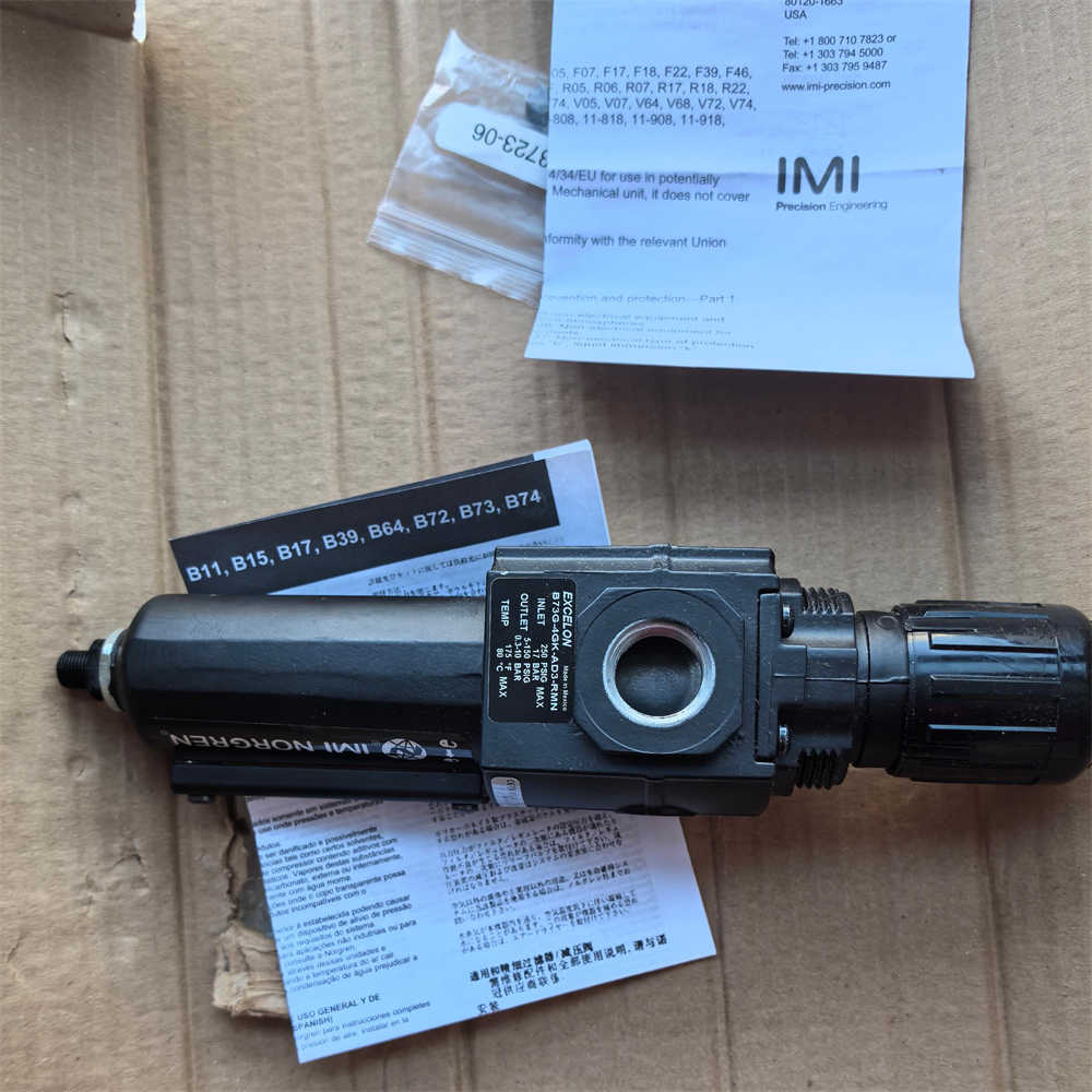 New Original Genuine IMI Norgren B82G-3GK-QP3-RMG Excelon Plus Filter/Regulator Reduced Weight and Size Double Safety Lock