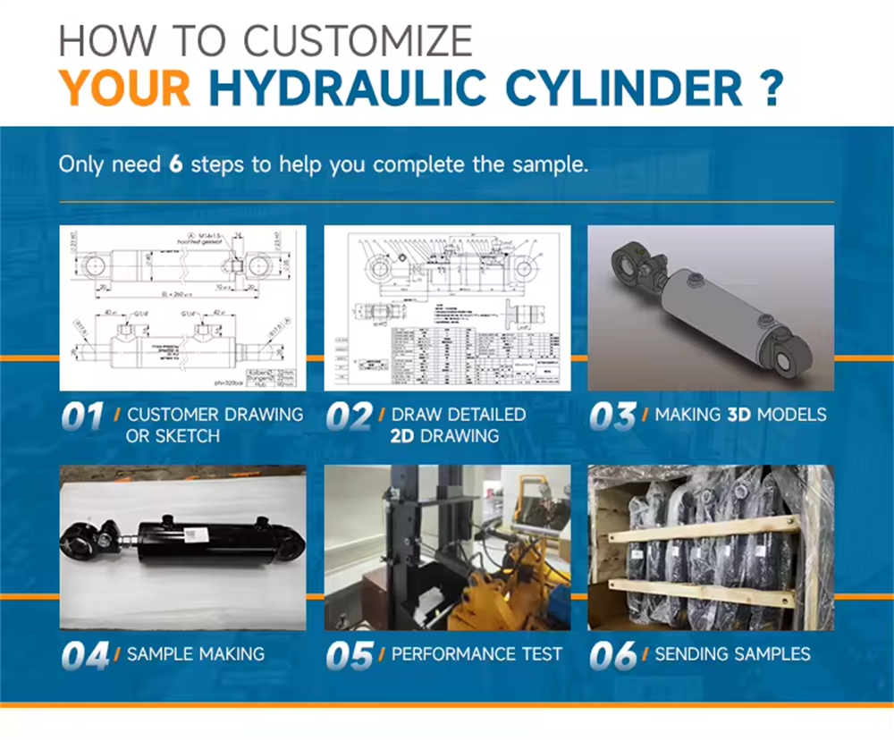 Support Customization No Standard Hydraulic Cylinder for Industrial Vehicle Forklift Tilt  Press  Tipper  Telescopic