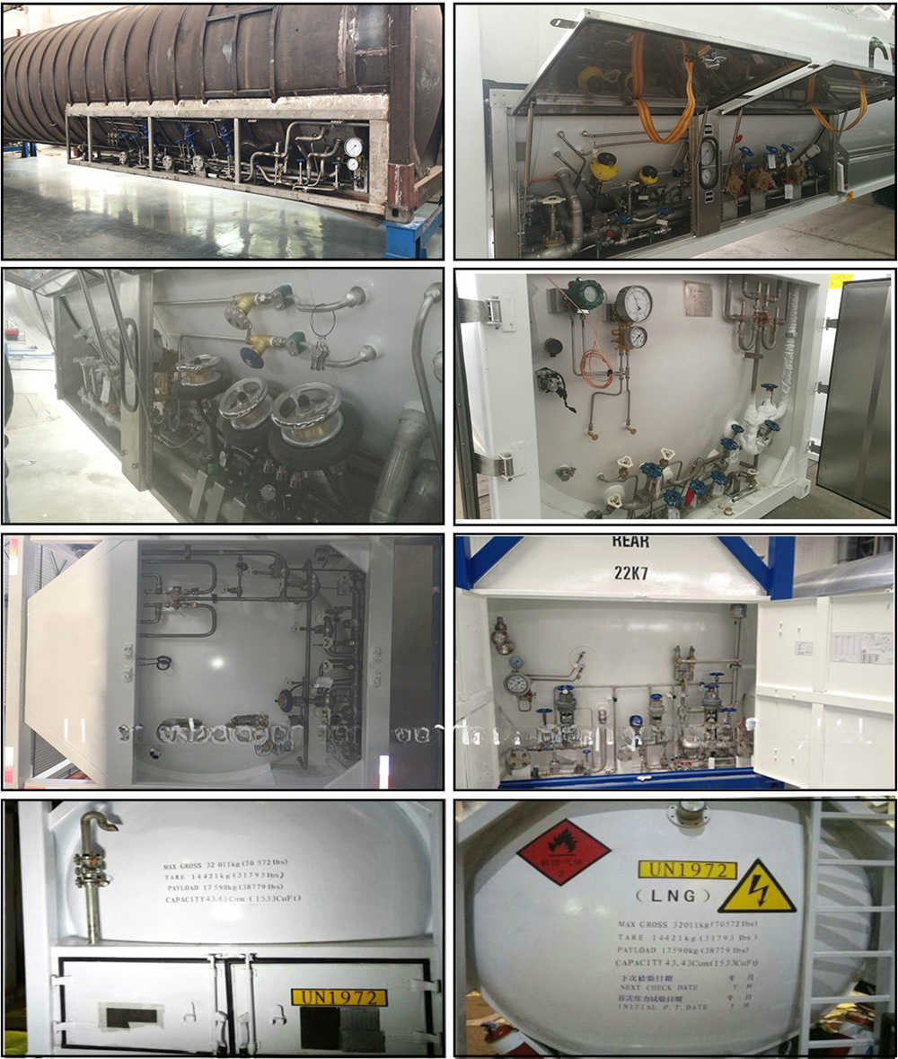 20ft Shipping Container Cryogenic LOX, LIN, LAR, LCO2, LN2O, LNG  Cryogenic Liquid Tank Container ISO T75 UN  Cryogenic Tanks