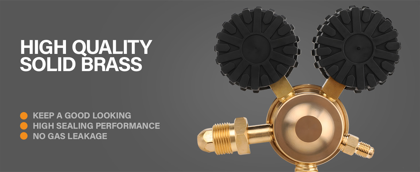 Nitrogen Regulator with 0-400 PSI Delivery Pressure, 60" Hose CGA580 Inlet Connection and 1/4
