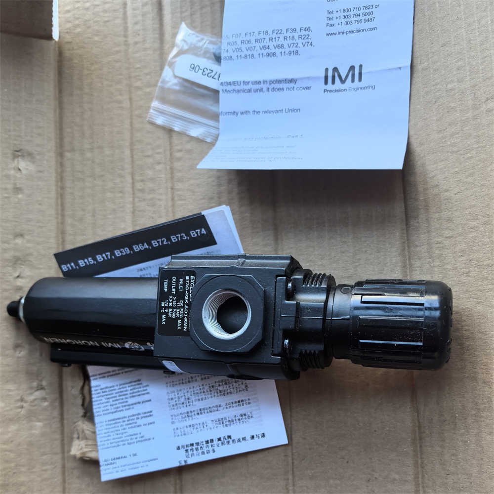 New Original Genuine IMI Norgren B82G-3GK-QP3-RMG Excelon Plus Filter/Regulator Reduced Weight and Size Double Safety Lock