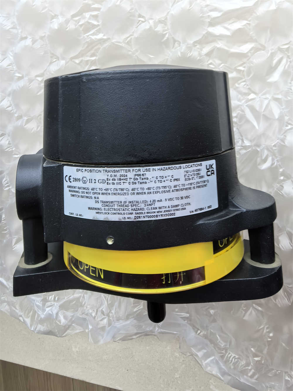 Westlock DIGITAL EPIC D261/D271 Local Indicator for Westlock Position Transmitter Model Number D261NT0000BYRX3C002