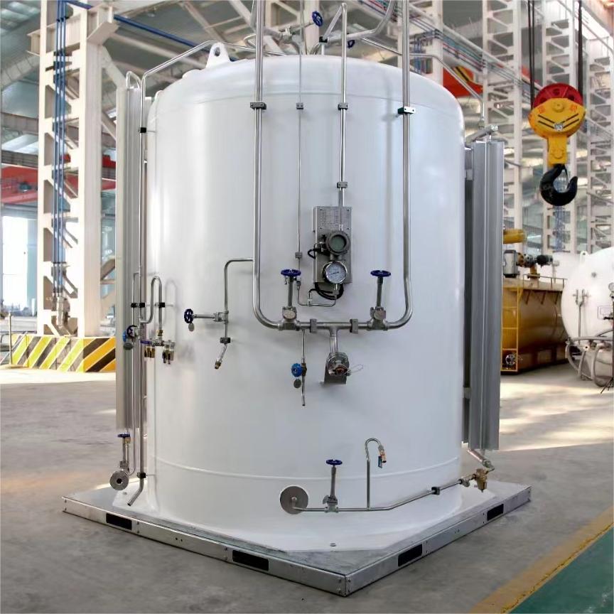 1000L 3000L 5000L Cryogenic Storage Tank Vertical  Liquid Oxygen Nitrogen Argon CO2 Natural Gas