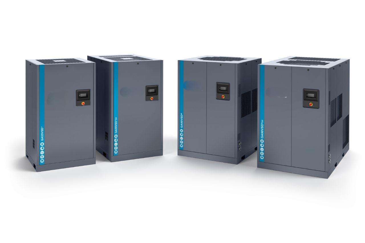 Oil-lubricated System Control Integrated Rotary Atlas Screw Air Compressor With Dryer Tank Air Filter Copco