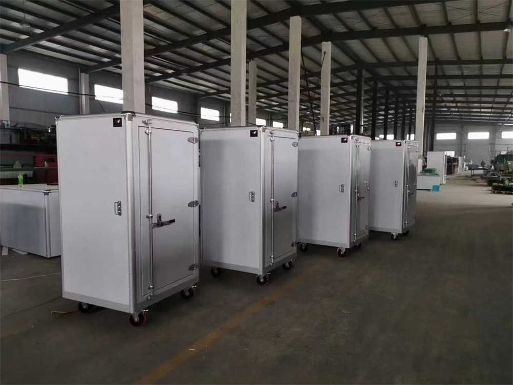 Custom Rotomolded Cargo Transfer Frozen Box with Solar Panel of Van Pickup with 48V/45AH Battery 1.5m Freezer Container  0 -10