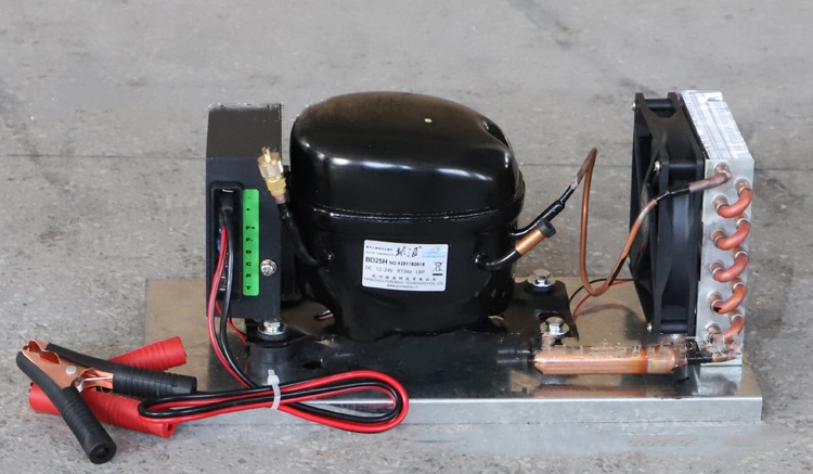 DC Mini Compressor Condensing Unit BD25HC Micro Air Chiller R134a 12V24V Air Conditioner Refrigant