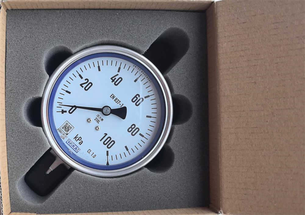 Differential pressure gauge with integrated working pressure indication and micro switch Model DPG40 Wika