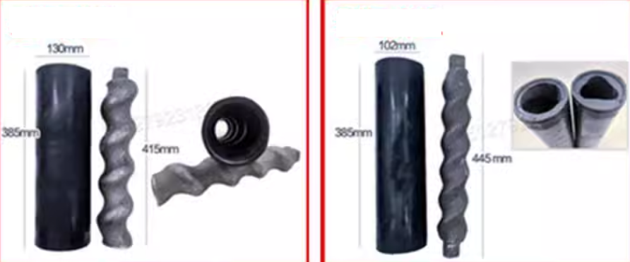 Plastering Machine Parts Screw Pump Rubber Stator Rotor