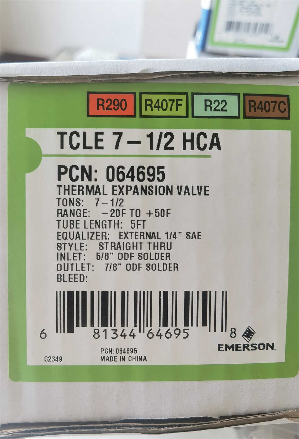 New Thermostatic Expansion Valve TCLE 7-1/2 HCA PNC 064695 Refrigerant R290 R407F R22 R407C for Refrigeration Parts Coldrom