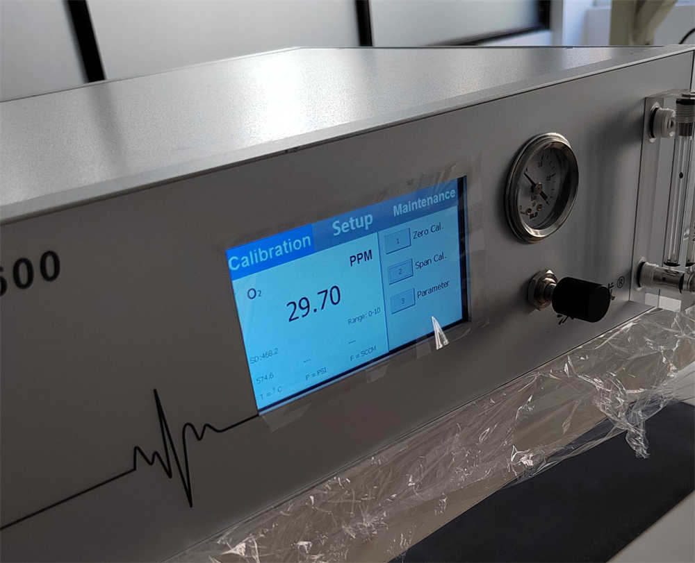 High Accuracy Online Trace Oxygen Analyzer Fuel Cell Zirconia Principle Western Brand Sensor Industrial Use Detects CO2 CO EX