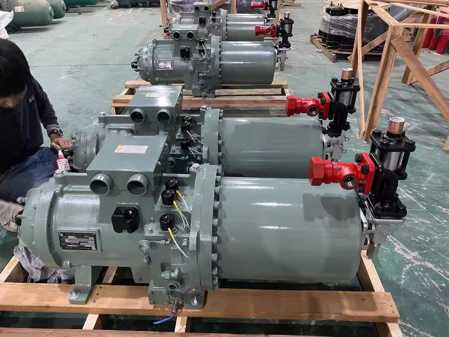OEM Semi-Hermetic Screw Compressor Type 40ASCCW-Z ASCCW-40Z for Cold Storage  Freezer Fefrigerated Box