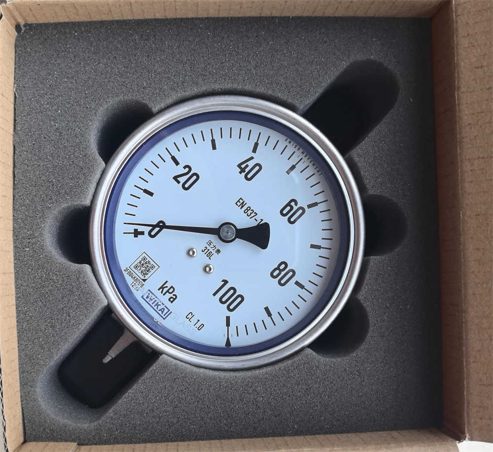 Differential pressure gauge with integrated working pressure indication and micro switch Model DPG40 Wika