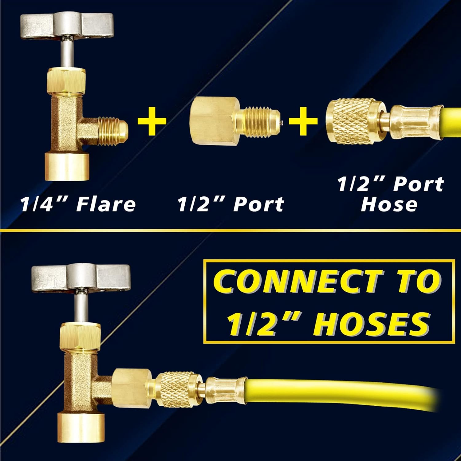 R134A Can Tap, R134A Self-Sealing and Puncture Style Refrigerant Can Tap Valves with Refrigerant Tank Adapters